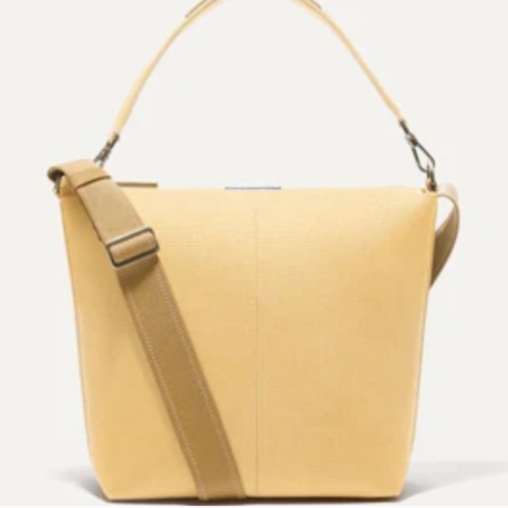 Rothy’s Mini Zip Bucket Bag in Butter Yellow